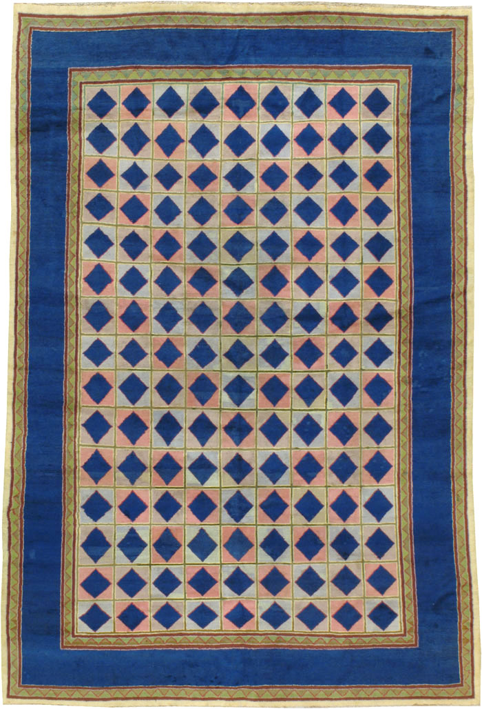 Vintage Indian Art Deco Carpet, No.18745 - Staging