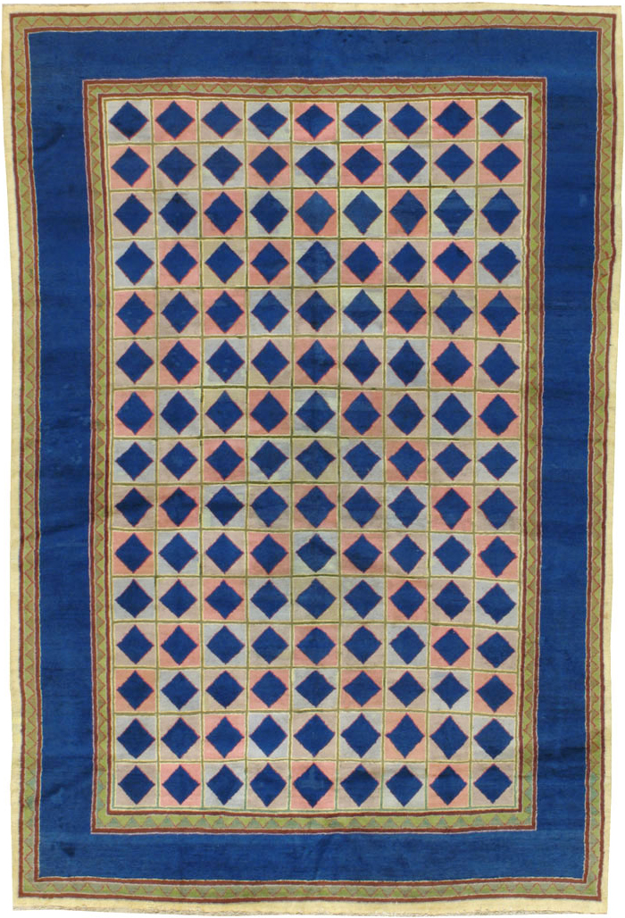 Vintage Indian Art Deco Carpet, No.18745 - Staging