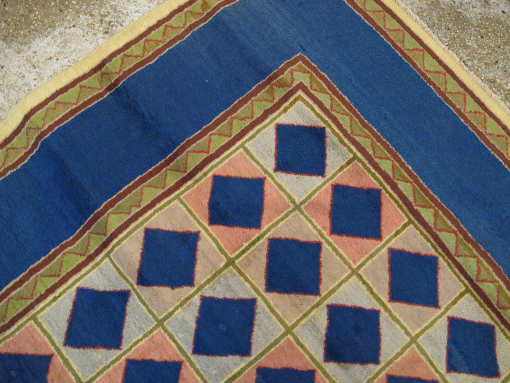 Vintage Indian Art Deco Carpet, No.18745 - Staging