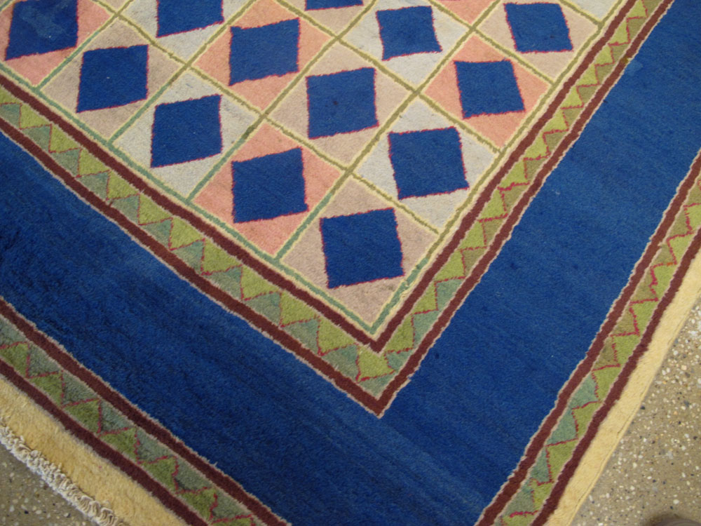 Vintage Indian Art Deco Carpet, No.18745 - Staging