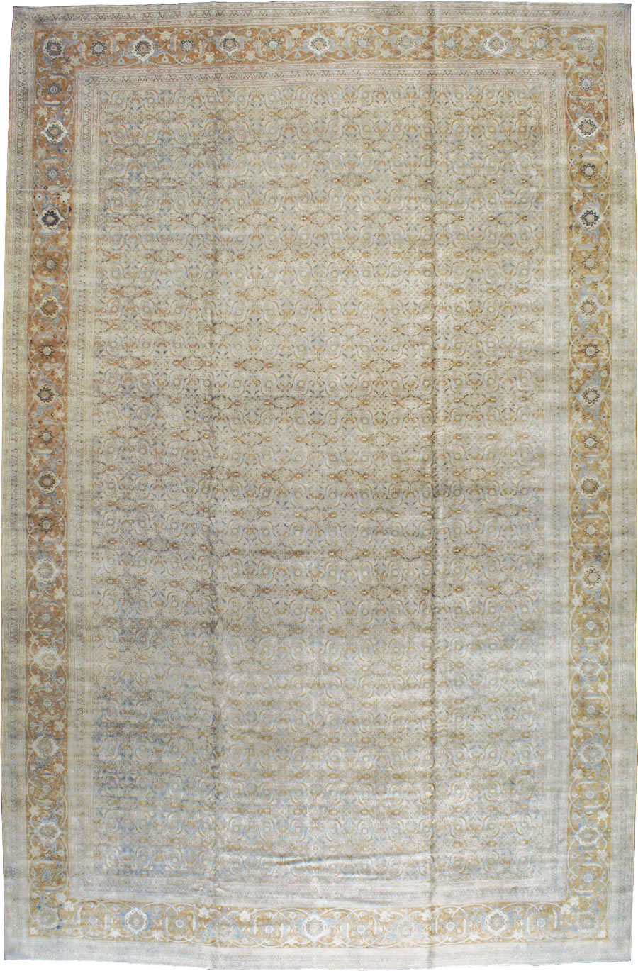 Antique Persian Tabriz Carpet, No.18778 - Staging