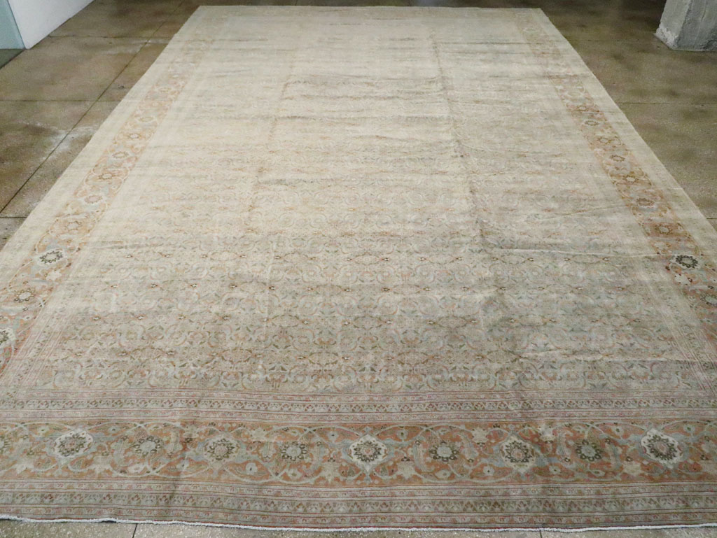 Antique Persian Tabriz Carpet, No.18778 - Staging