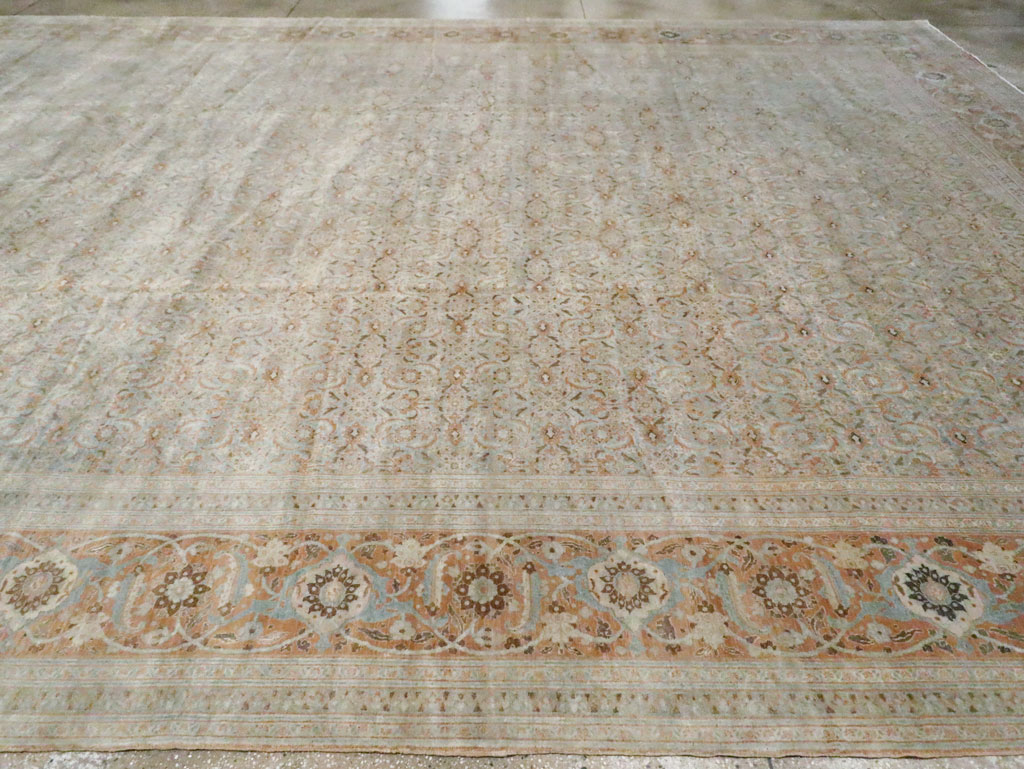 Antique Persian Tabriz Carpet, No.18778 - Staging
