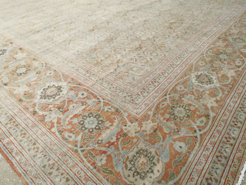 Antique Persian Tabriz Carpet, No.18778 - Staging