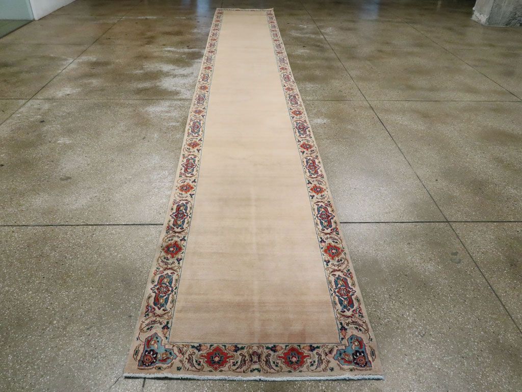 Vintage Persian Mashad Long Runner, No.18780 - Staging
