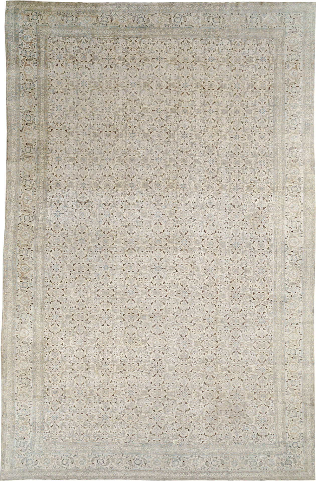 Antique Persian Tabriz Oversize Carpet, No.18782 - Staging