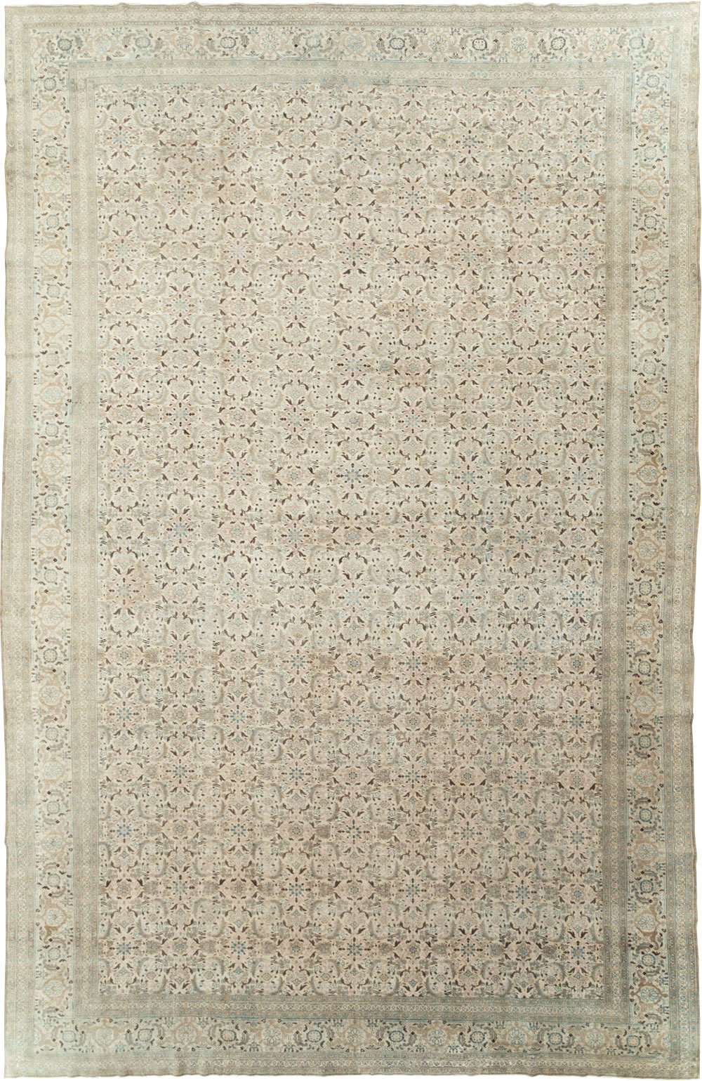 Antique Persian Tabriz Oversize Carpet, No.18782 - Staging