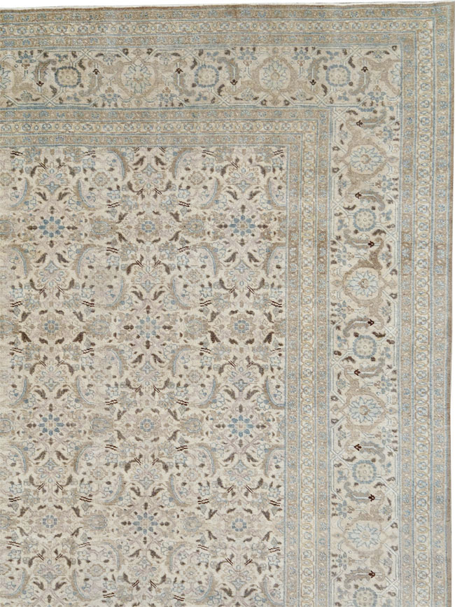 Antique Persian Tabriz Oversize Carpet, No.18782 - Staging