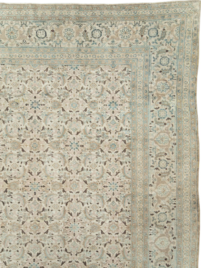 Antique Persian Tabriz Oversize Carpet, No.18782 - Staging
