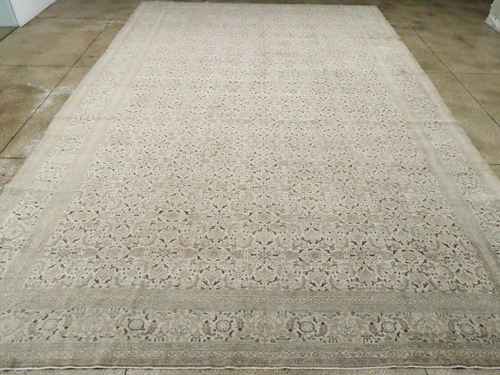 Antique Persian Tabriz Oversize Carpet, No.18782 - Staging