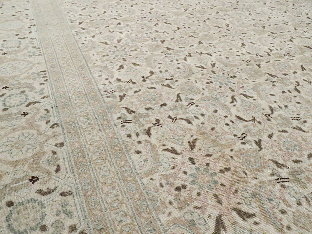 Antique Persian Tabriz Oversize Carpet, No.18782 - Staging