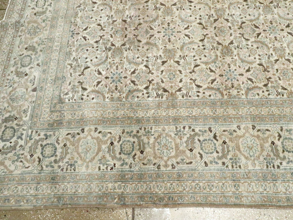 Antique Persian Tabriz Oversize Carpet, No.18782 - Staging