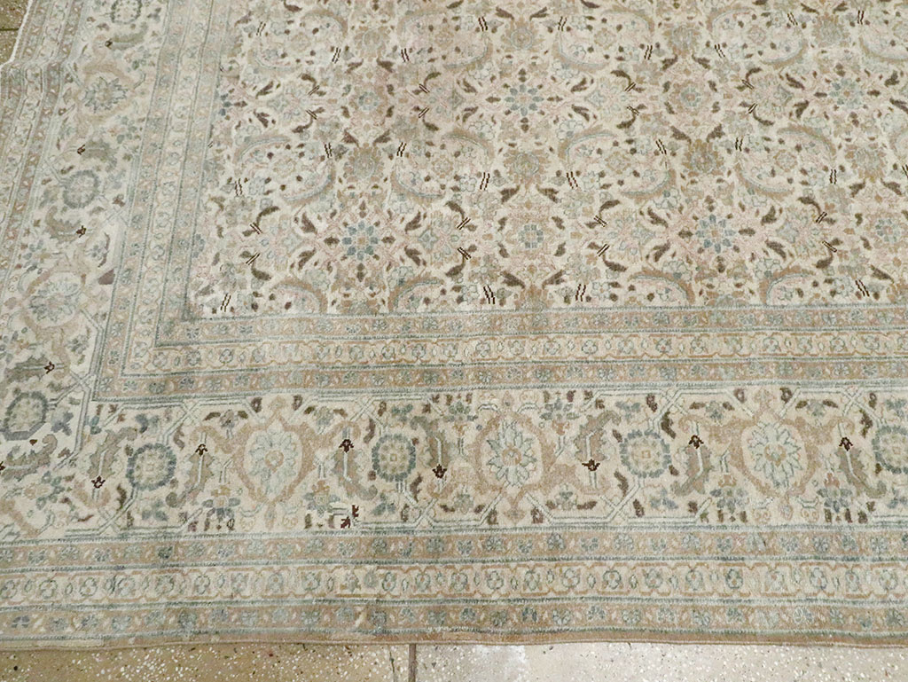 Antique Persian Tabriz Oversize Carpet, No.18782 - Staging