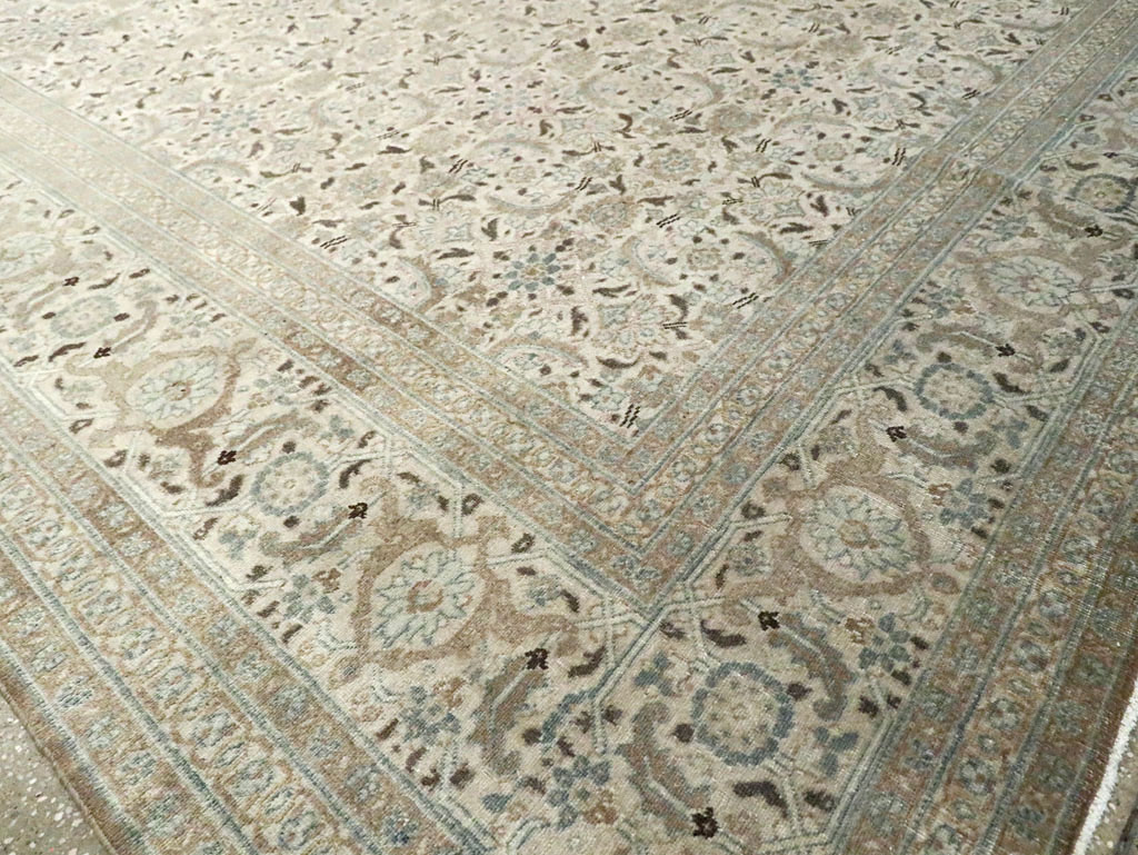 Antique Persian Tabriz Oversize Carpet, No.18782 - Staging