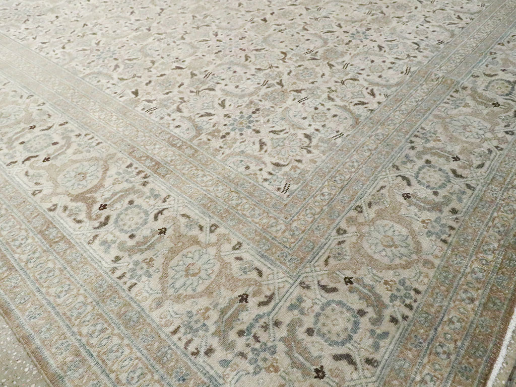 Antique Persian Tabriz Oversize Carpet, No.18782 - Staging