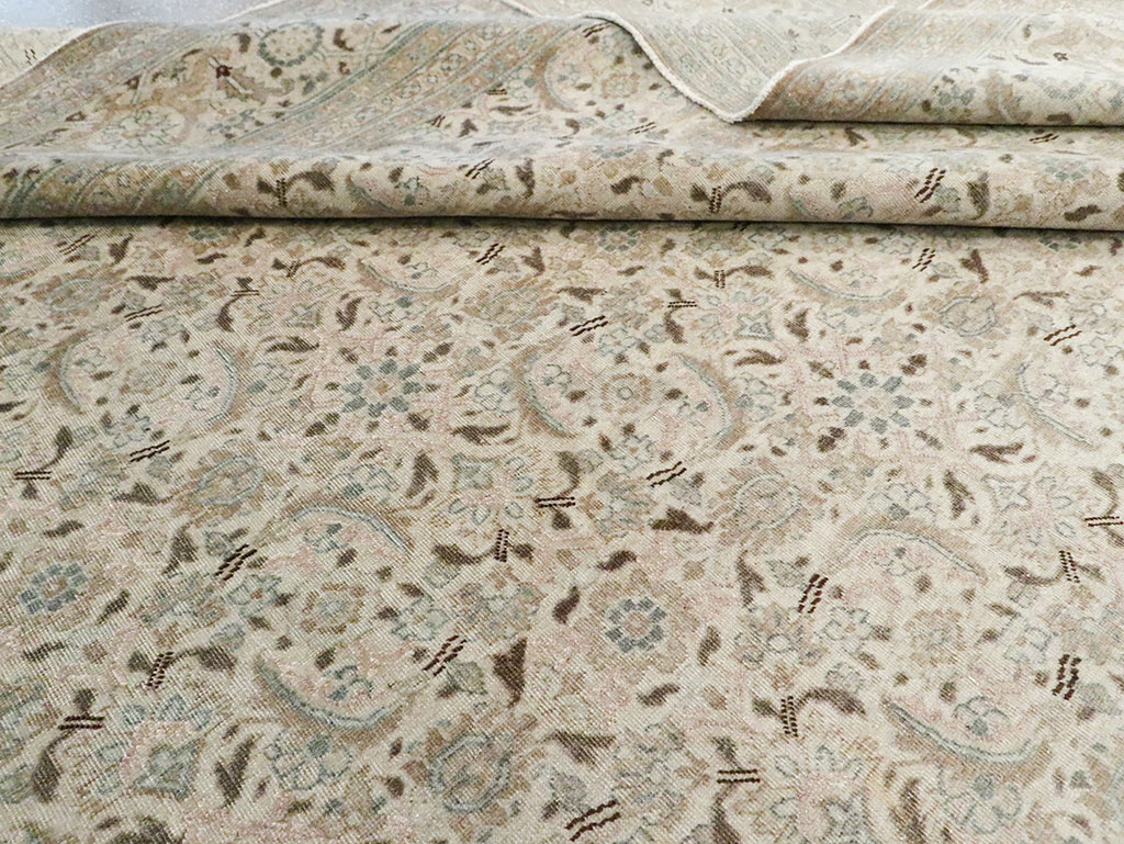 Antique Persian Tabriz Oversize Carpet, No.18782 - Staging