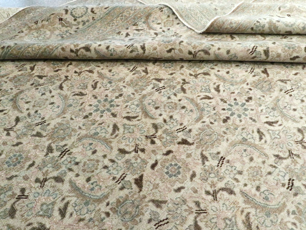 Antique Persian Tabriz Oversize Carpet, No.18782 - Staging