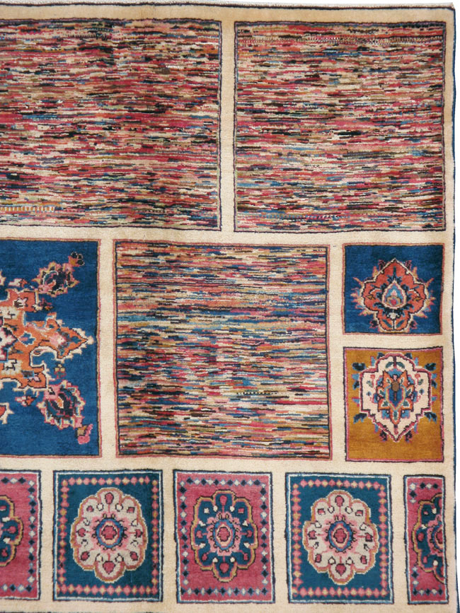 Vintage Persian Mashad Carpet, No.18790 - Staging