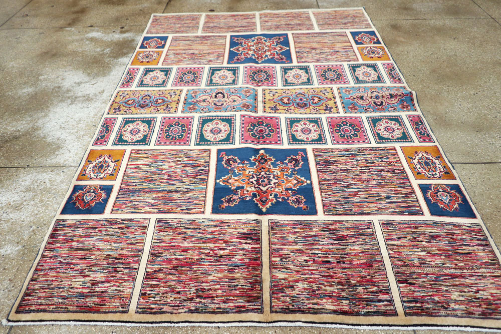 Vintage Persian Mashad Carpet, No.18790 - Staging