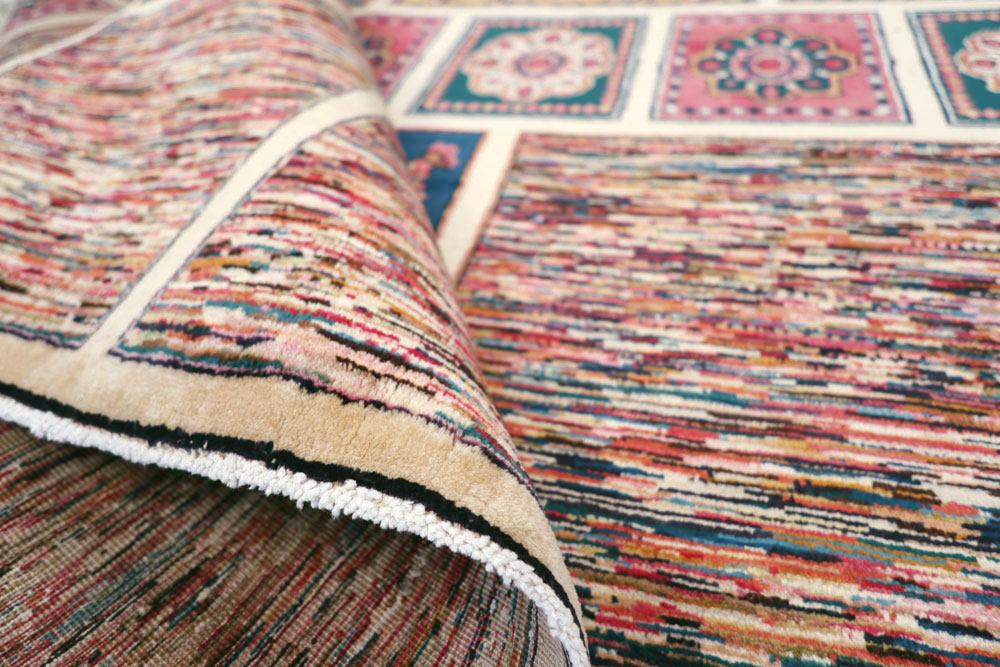 Vintage Persian Mashad Carpet, No.18790 - Staging