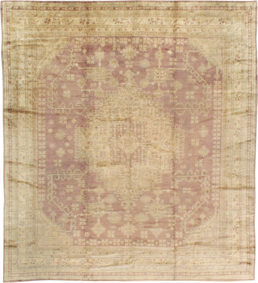 Antique Turkish Oushak Room Size Carpet, No.18794 - Staging