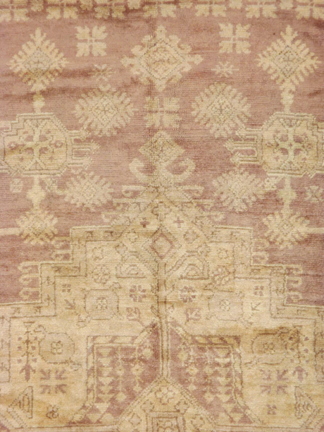 Antique Turkish Oushak Room Size Carpet, No.18794 - Staging