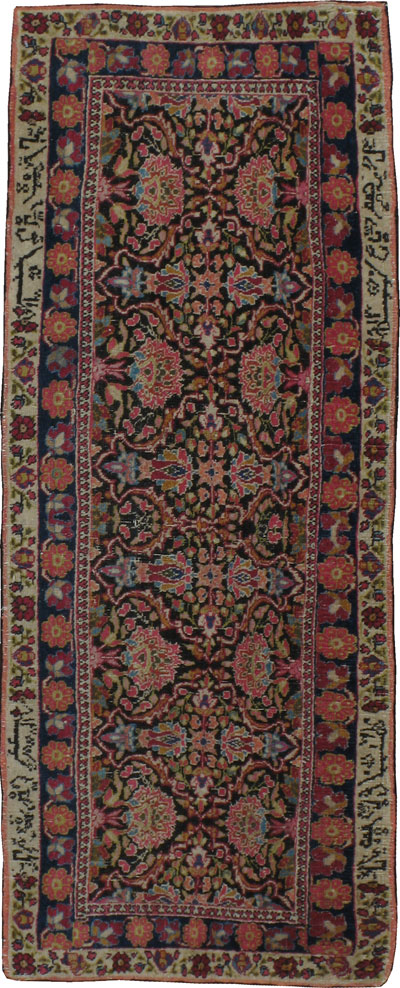 Vintage Persian Mashad Rug, No.18823 - Staging