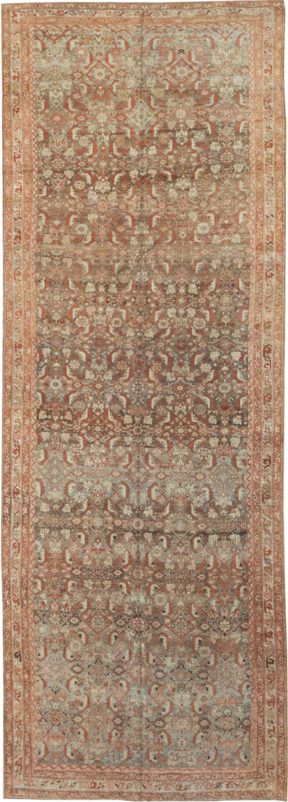 Antique Persian Kurdish Gallery Carpet, No.18844 - Staging