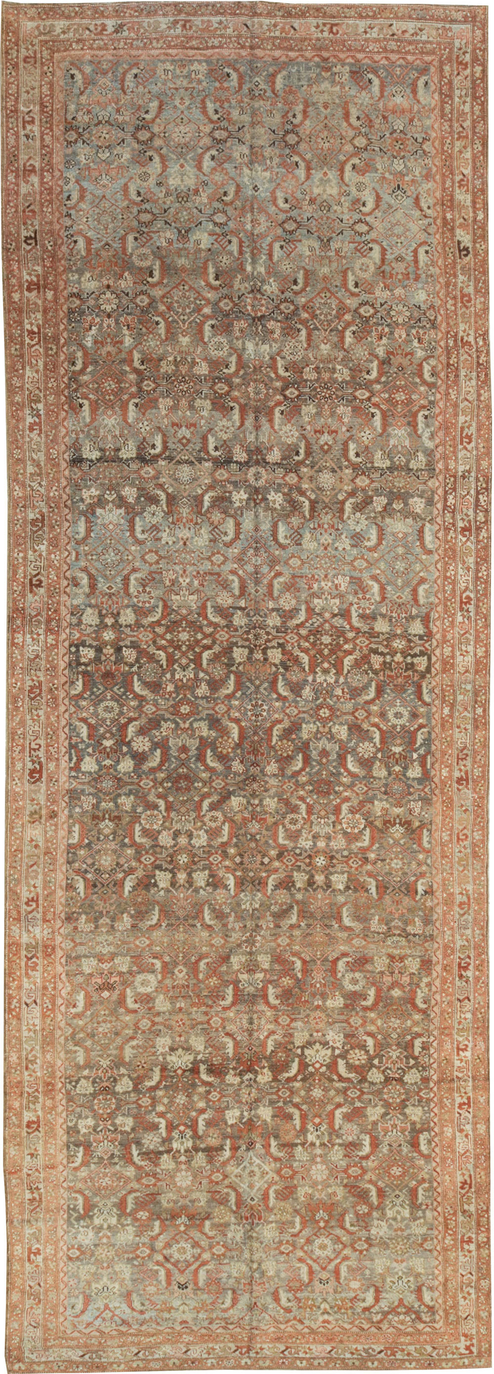 Antique Persian Kurdish Gallery Carpet, No.18844 - Staging