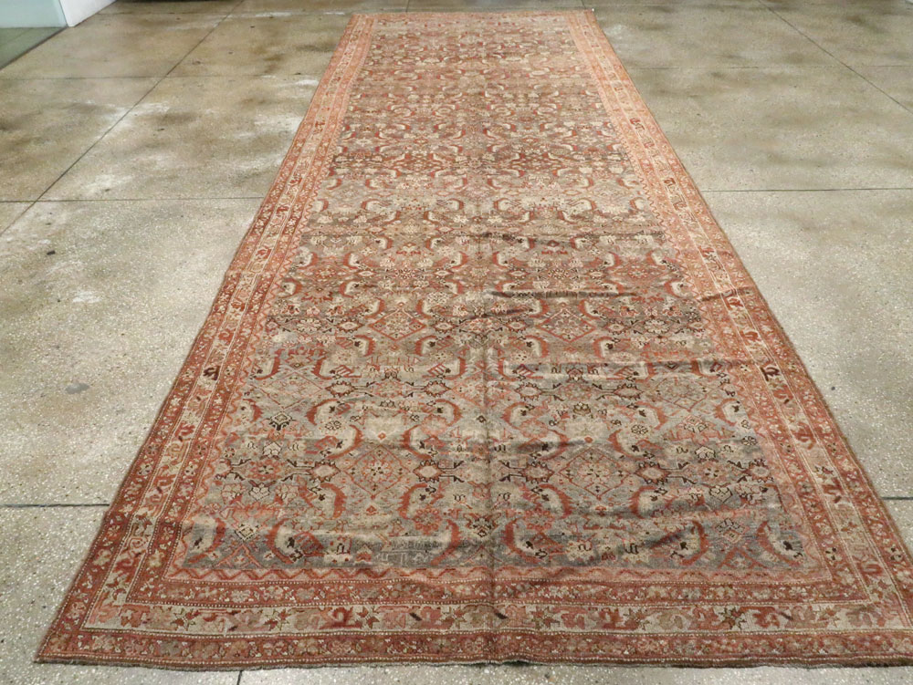 Antique Persian Kurdish Gallery Carpet, No.18844 - Staging