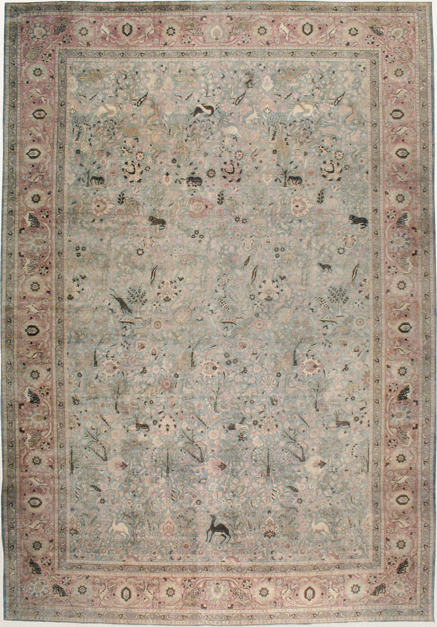 Antique Persian Tabriz Carpet, No.18846 - Staging