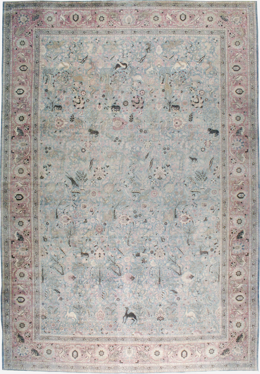Antique Persian Tabriz Carpet, No.18846 - Staging