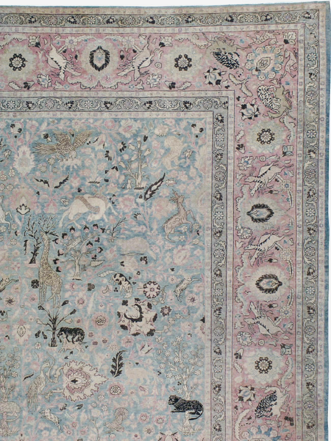 Antique Persian Tabriz Carpet, No.18846 - Staging
