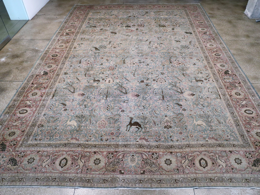 Antique Persian Tabriz Carpet, No.18846 - Staging