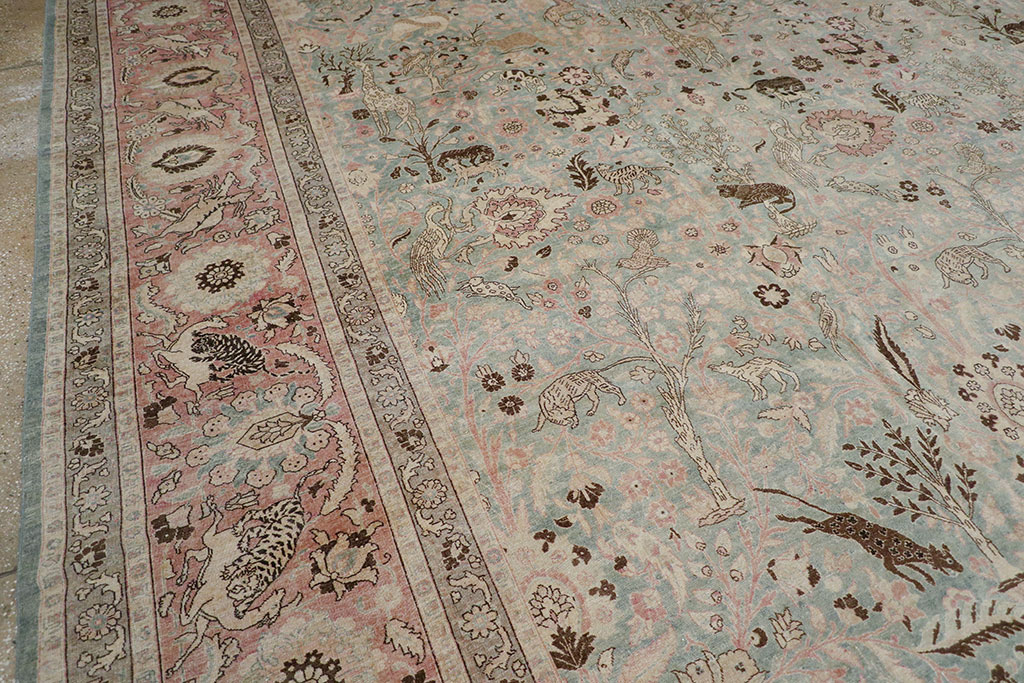 Antique Persian Tabriz Carpet, No.18846 - Staging
