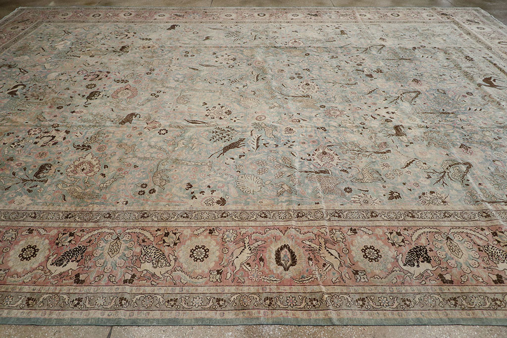 Antique Persian Tabriz Carpet, No.18846 - Staging