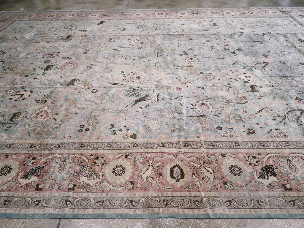 Antique Persian Tabriz Carpet, No.18846 - Staging