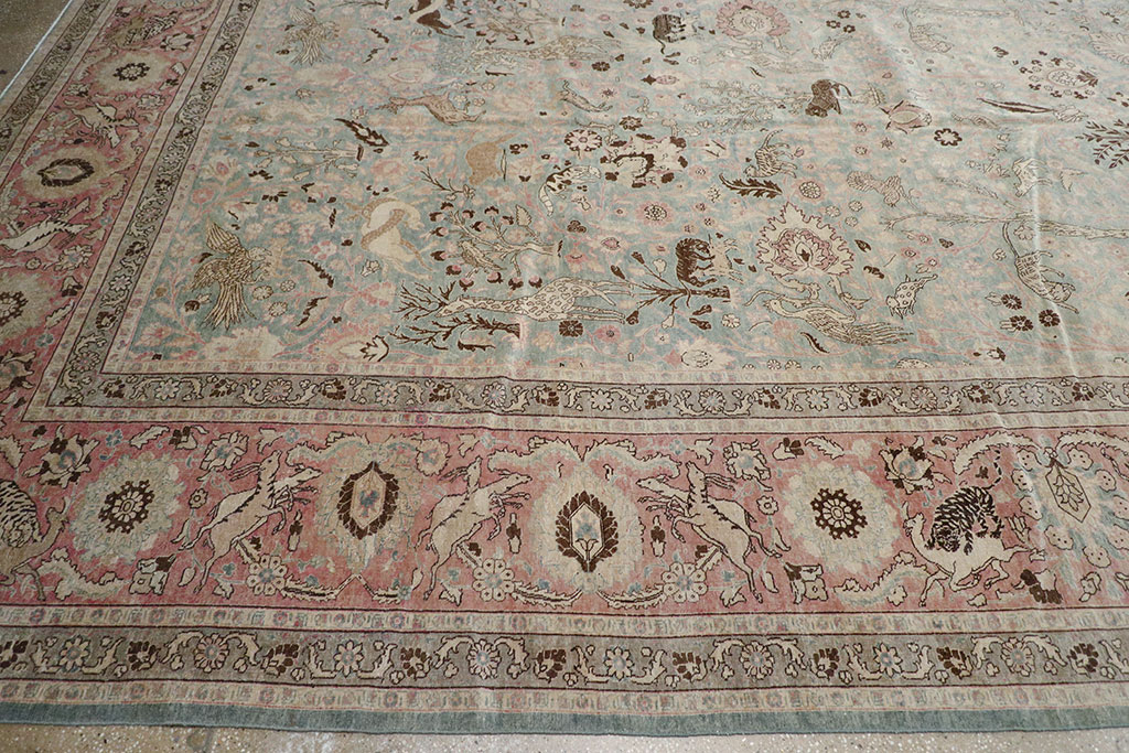 Antique Persian Tabriz Carpet, No.18846 - Staging