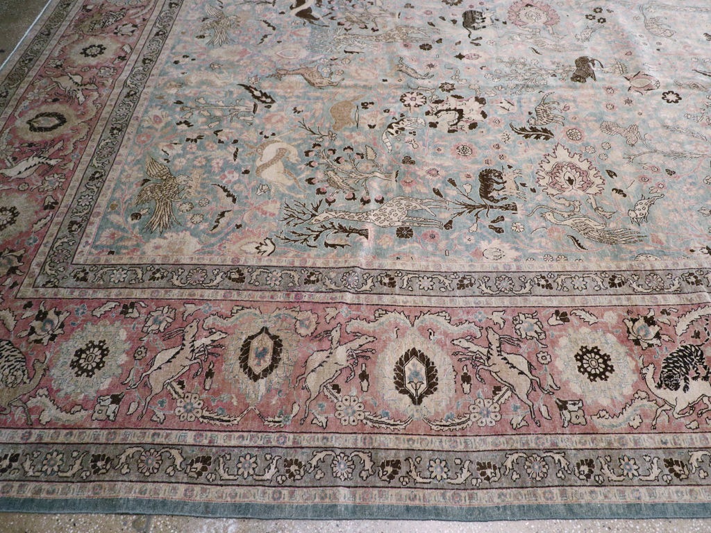 Antique Persian Tabriz Carpet, No.18846 - Staging