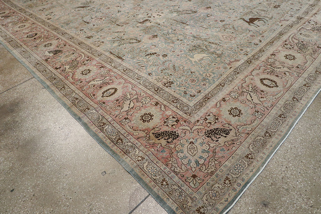 Antique Persian Tabriz Carpet, No.18846 - Staging