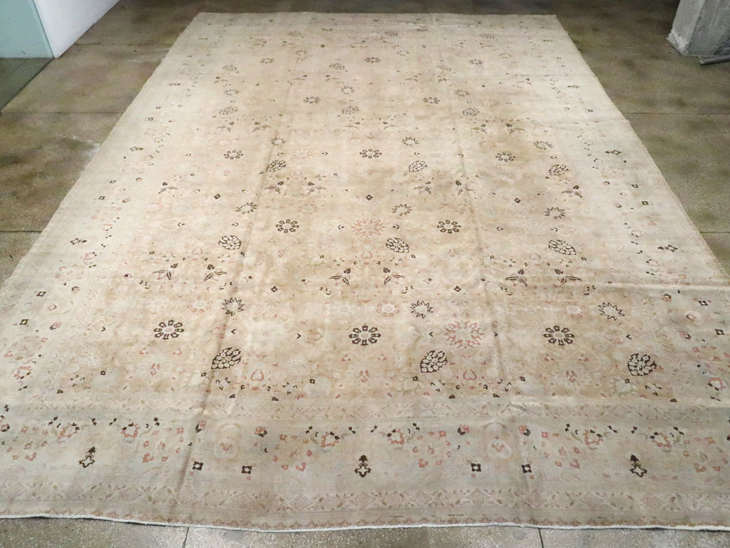 Antique Persian Tabriz Carpet, No.18848 - Staging