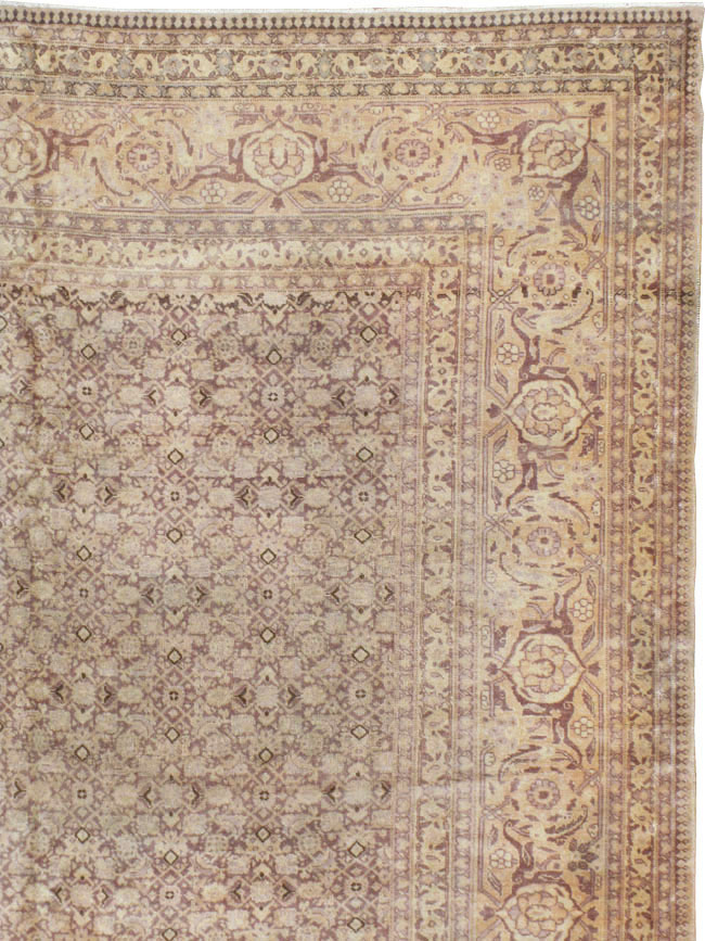Vintage Persian Tabriz Carpet, No.18853 - Staging