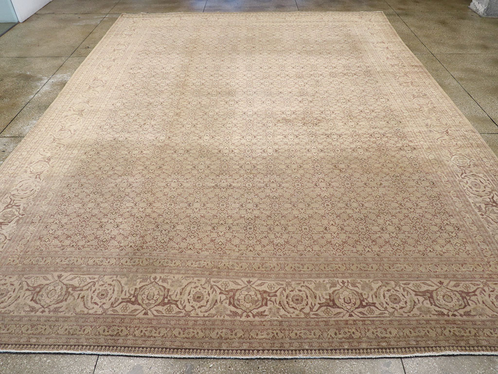 Vintage Persian Tabriz Carpet, No.18853 - Staging