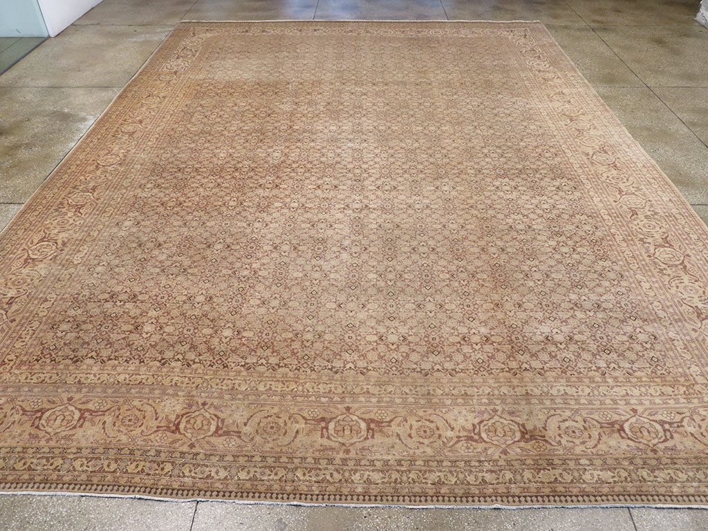 Vintage Persian Tabriz Carpet, No.18853 - Staging