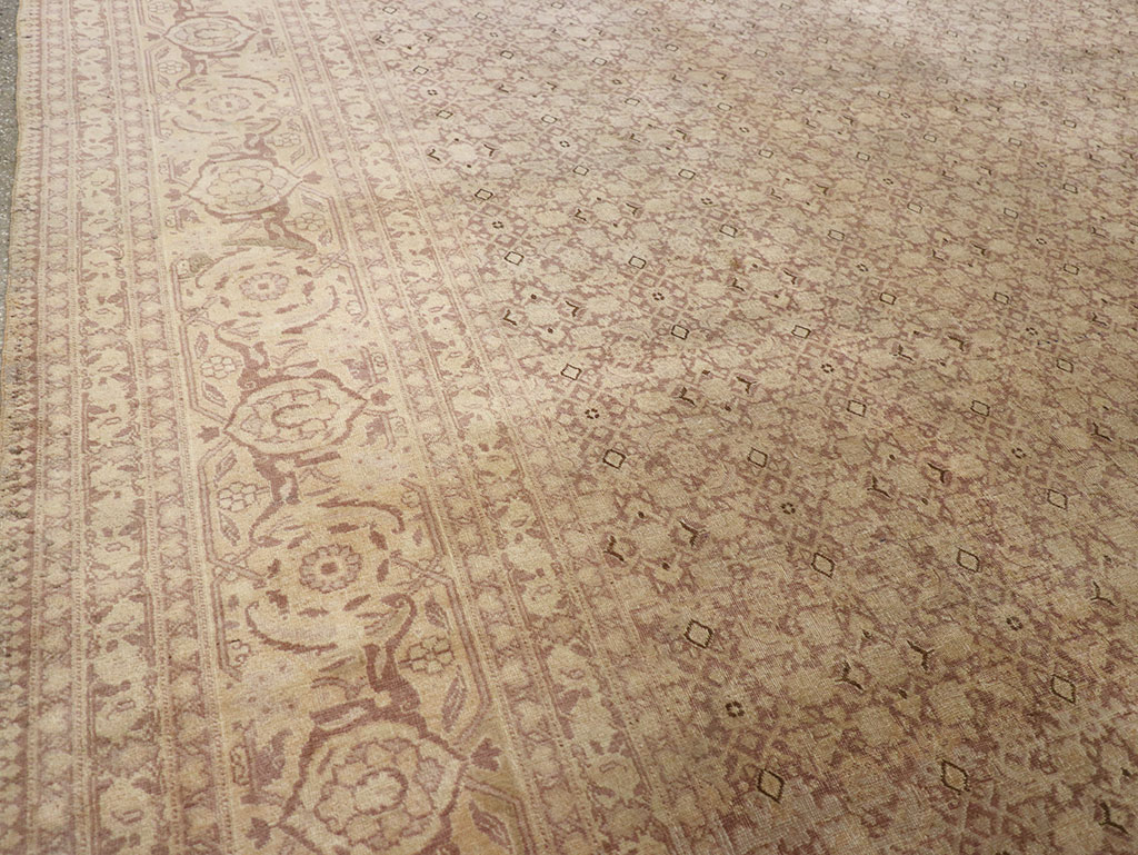 Vintage Persian Tabriz Carpet, No.18853 - Staging
