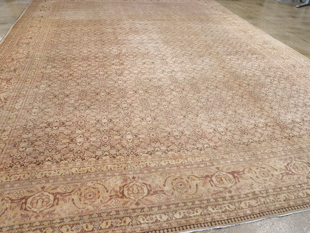 Vintage Persian Tabriz Carpet, No.18853 - Staging