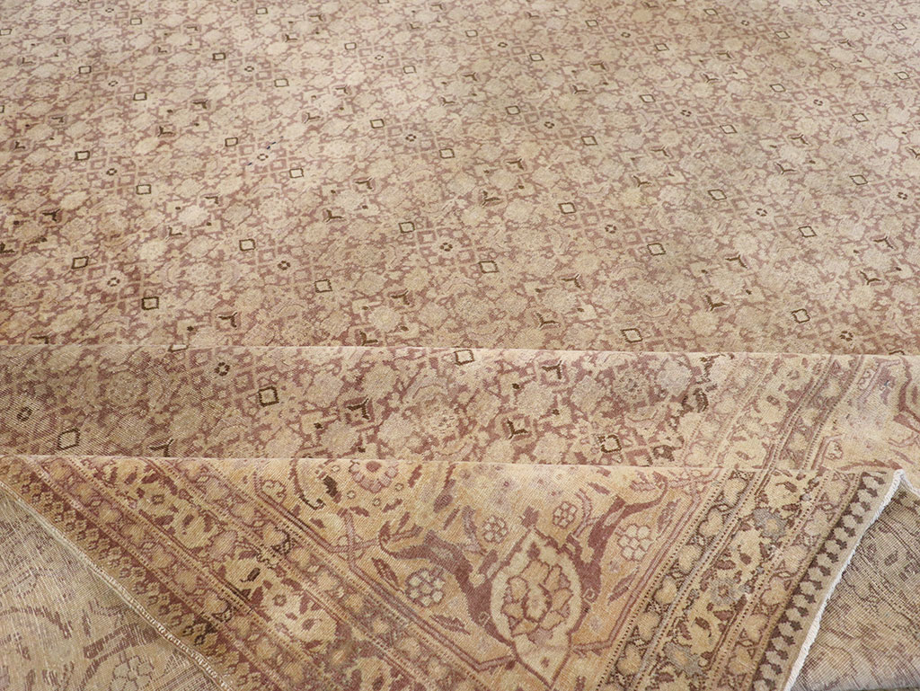 Vintage Persian Tabriz Carpet, No.18853 - Staging