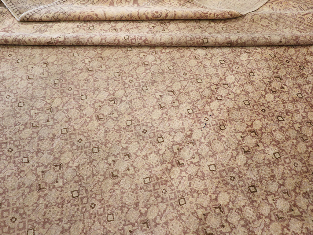 Vintage Persian Tabriz Carpet, No.18853 - Staging