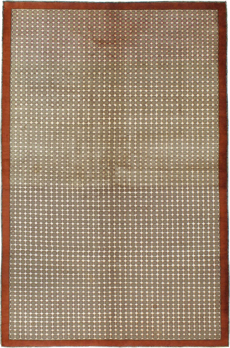 Vintage Anatolian Deco Carpet, No.18855 - Staging