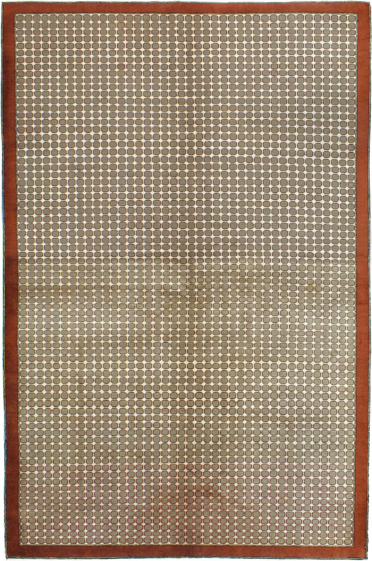 Vintage Anatolian Deco Carpet, No.18855 - Staging